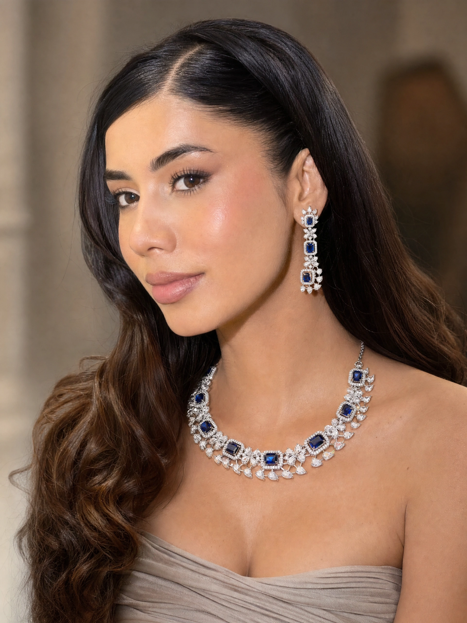 Sapphire jewellery portrait