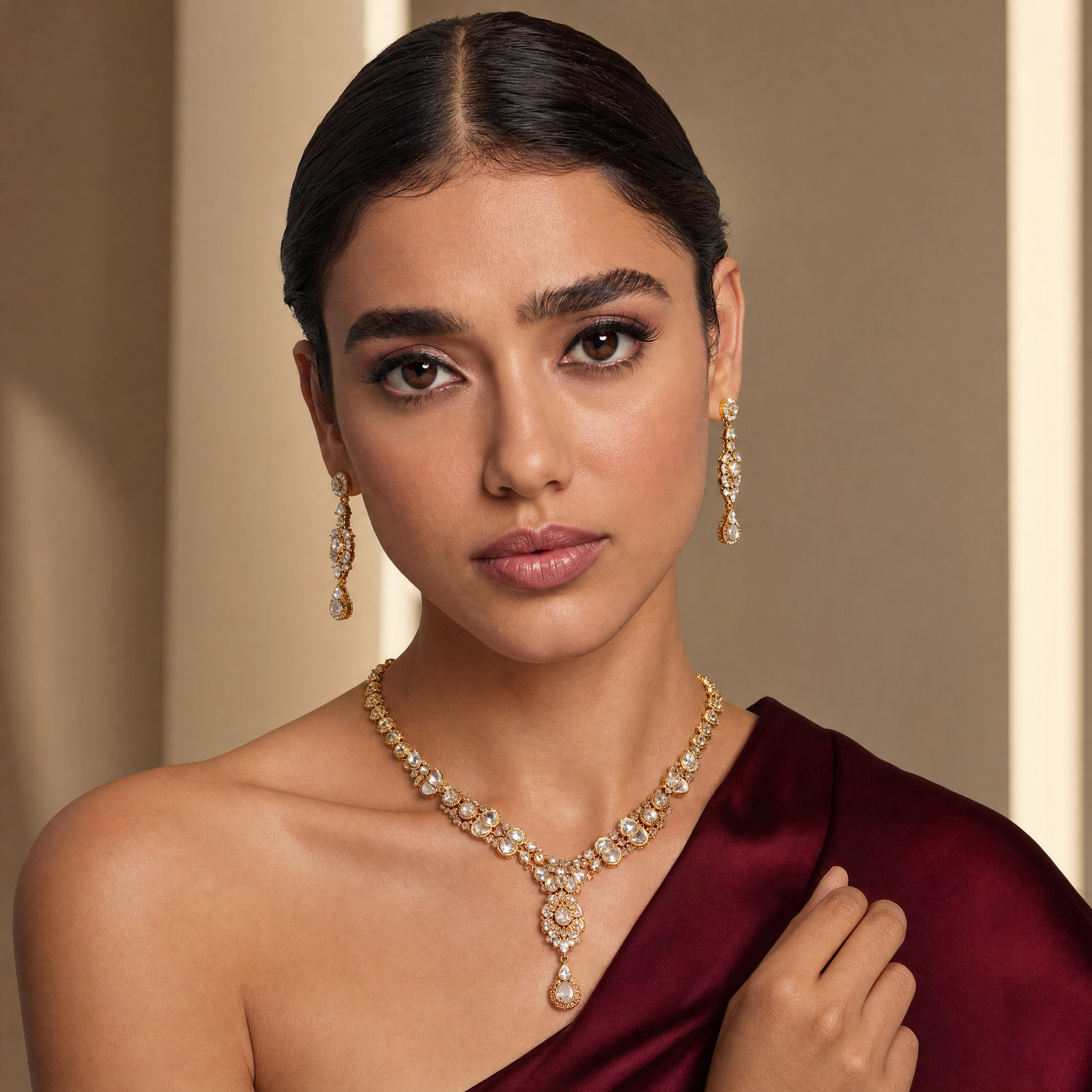 Pearl jewellery campaign portrait
