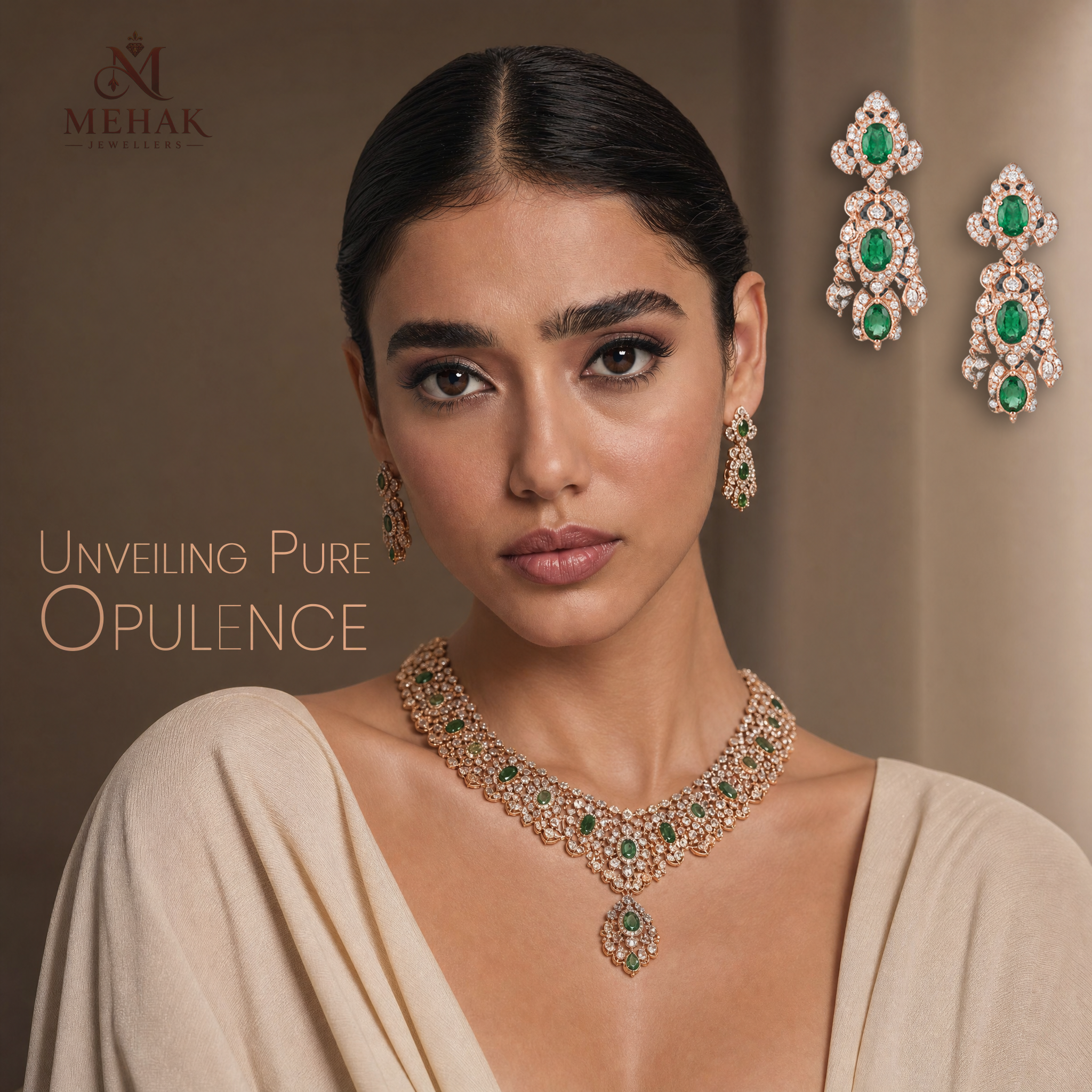 Emerald jewellery campaign social creative